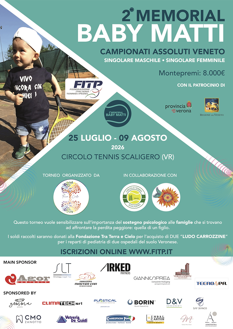 Torna il Torneo Baby Matti: dal 25 luglio al 9 agosto la 2° edizione diventa Campionati Assoluti Veneto