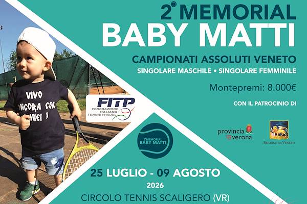 Torna il Torneo Baby Matti: dal 25 luglio al 9 agosto la 2° edizione diventa Campionati Assoluti Veneto